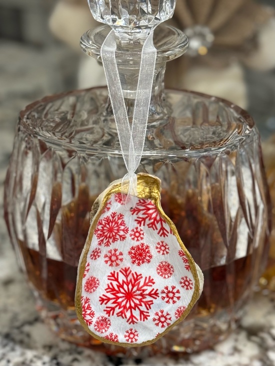 Hand Crafted Other - Hand Crafted Christmas Snowflakes Oyster Shell Ornament GIFT WRAPPED